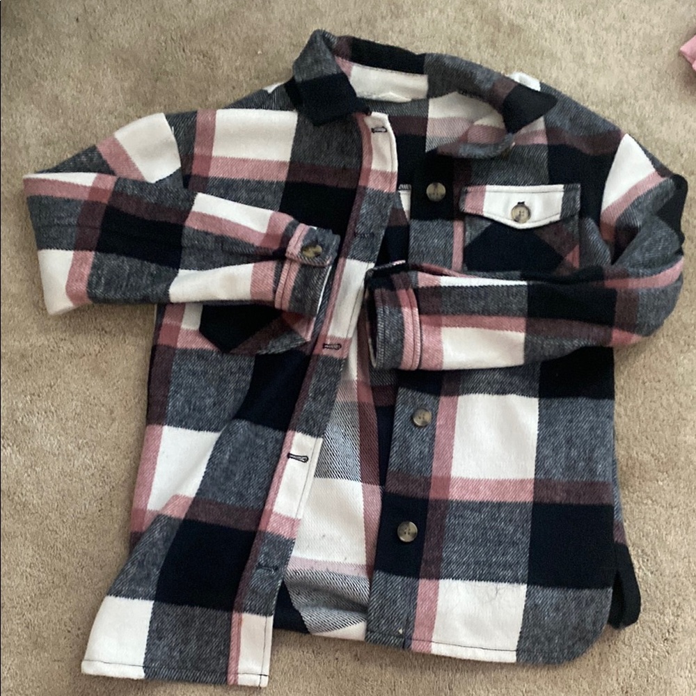 Plaid Button-Up Kids jacket
